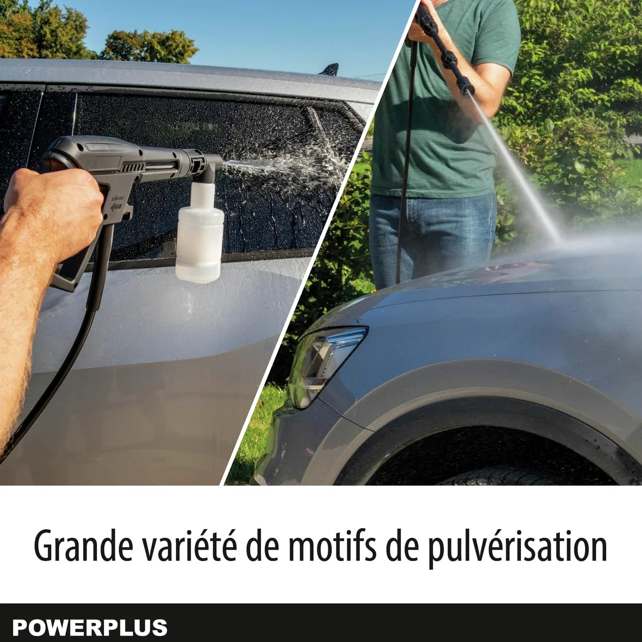 Powerplus Nettoyeur Haute Pression Électrique POWXG90411 - Nettoyeur de Terrasse de 1800 W, Fonction Start/Stop, Pression Max. de 140 Bars et Température de 50°C, Tuyau de 8 m et Accessoires Inclus