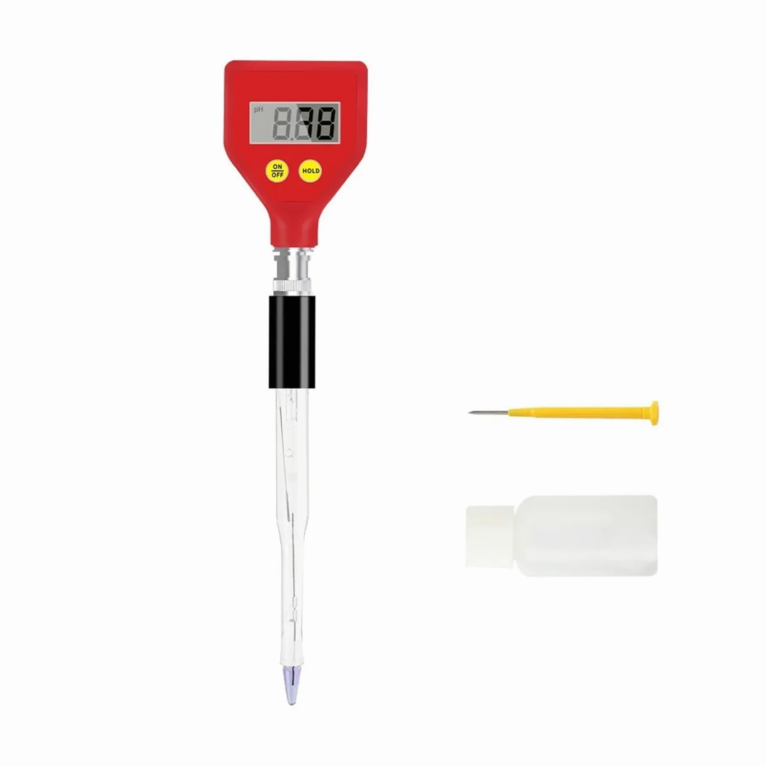 Testeur de pH portable PH-98108, électrode en verre, détecteur de qualité de l'eau for aquarium, eau, nourriture, froma, lait, sol