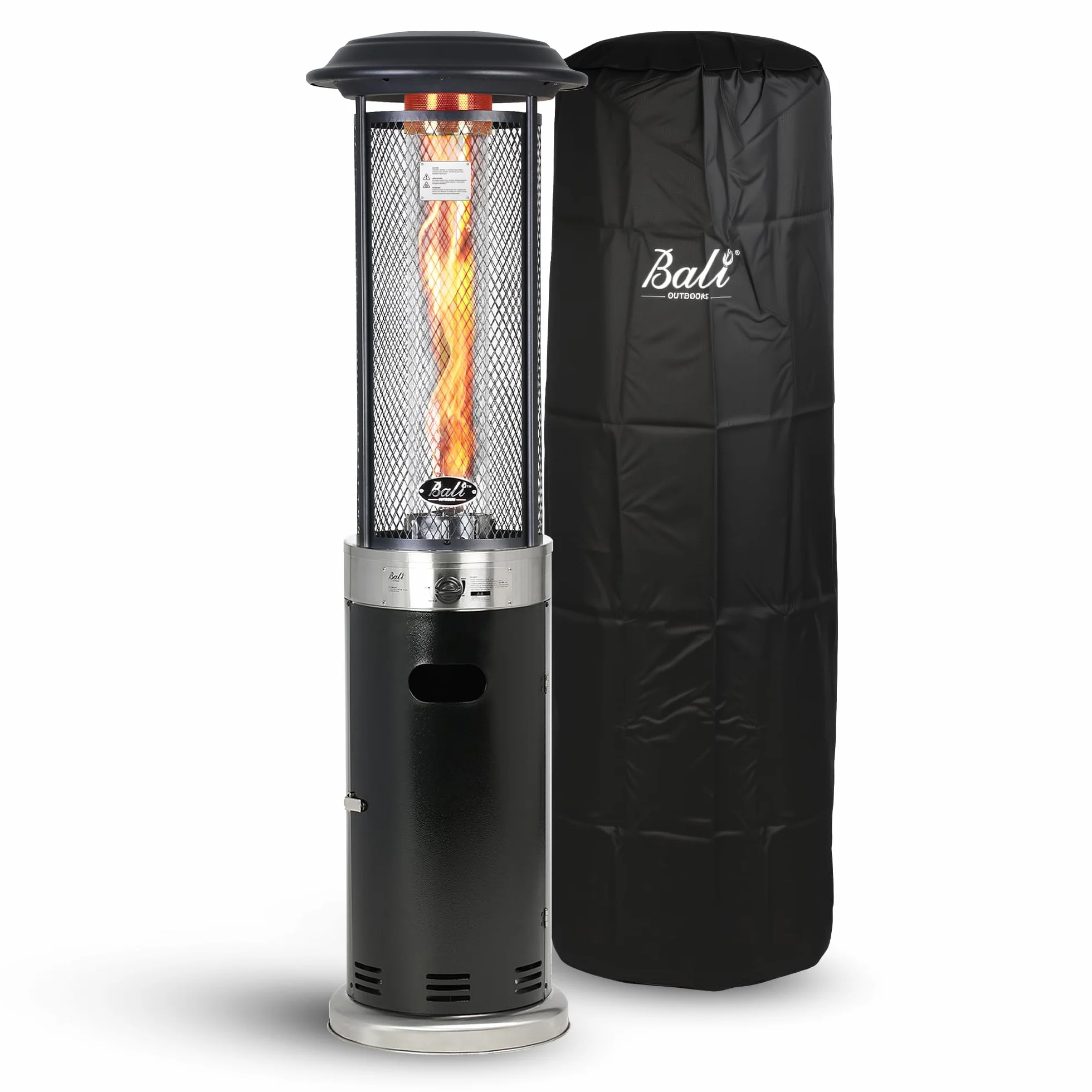 BALI OUTDOORS Chauffage de terrasse 11KW gaz extérieur mobile avec housse de pluie