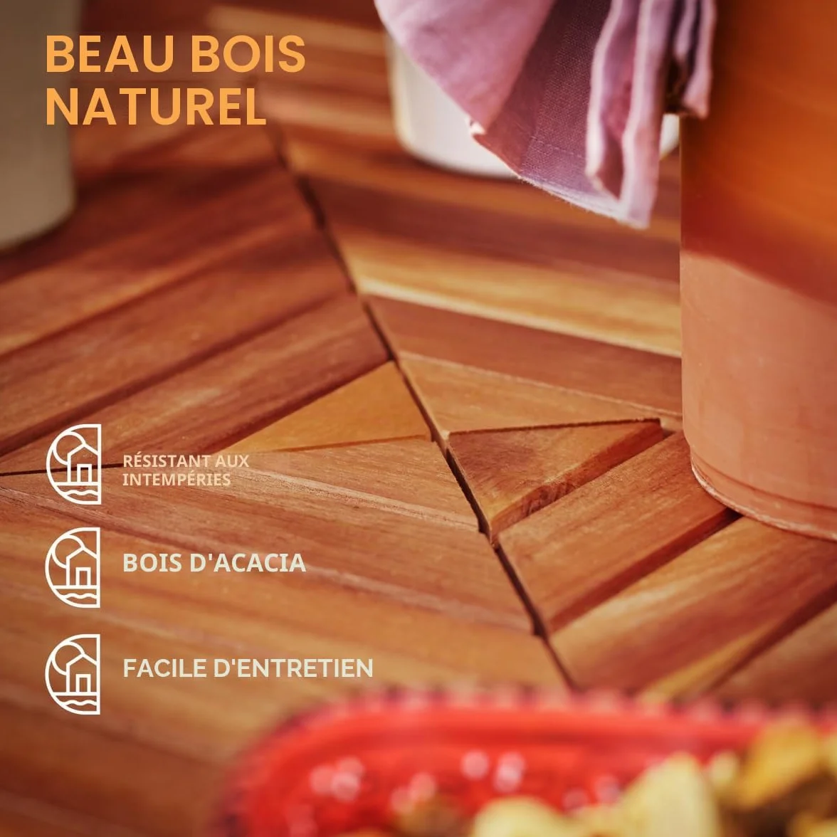 Casaria Ensemble Table de Bar et 2 tabourets Bois Haute avec chaises Jardin terrasse