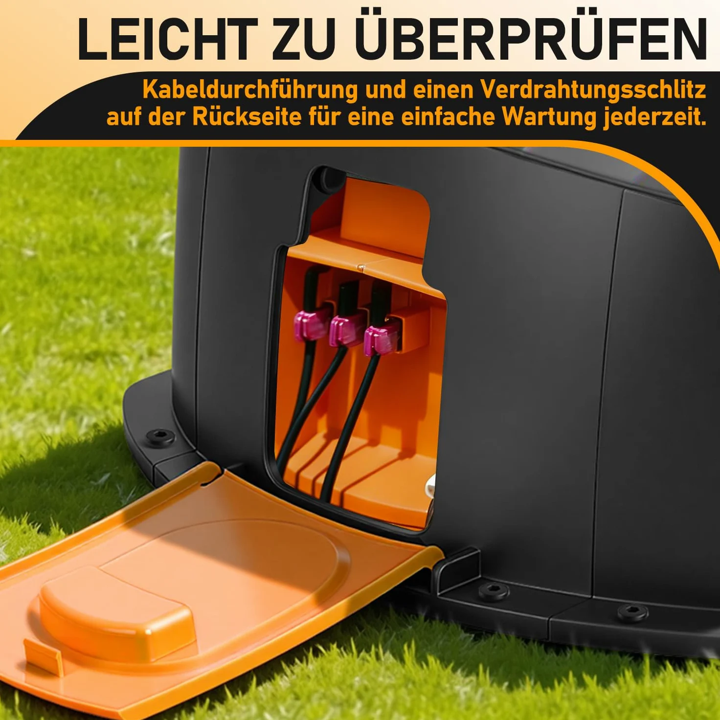 Station de charge pliable pour robot tondeuse - Station de charge compatible - Toit de protection pour robot tondeuse - Pas de blocage du signal - Protection UV - Contre la pluie et la grêle