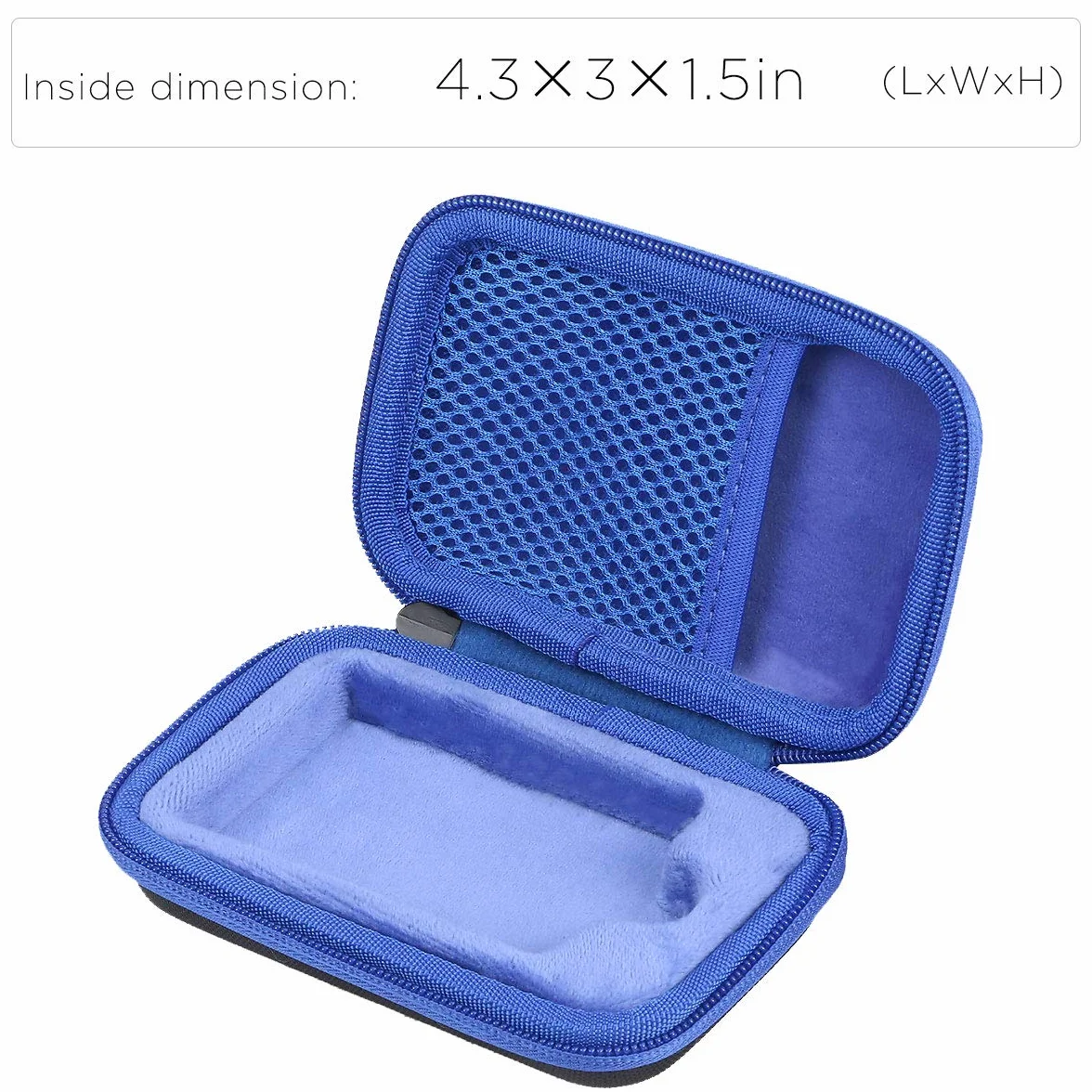 co2CREA Dur Étui de Voyage Rigide Housse Cas pour Samsung T7 / T7 Touch Disque SSD Externe Portable, Bleu