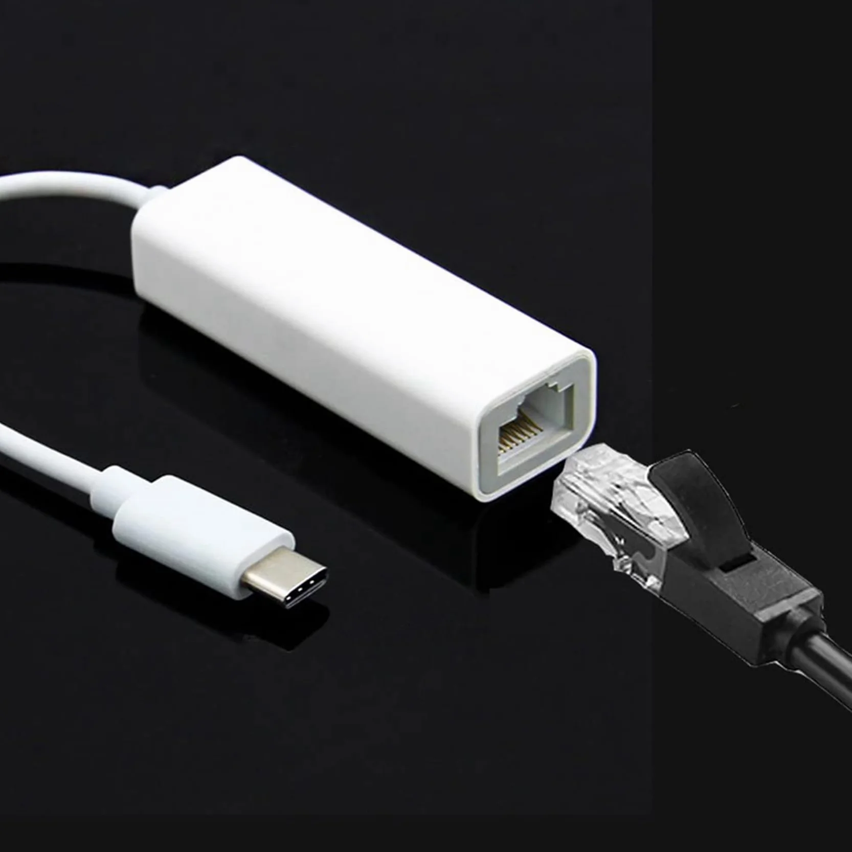 Lot de 4 cartes réseau USB-C vers Ethernet RJ45 LAN adaptateurs réseau pour 3