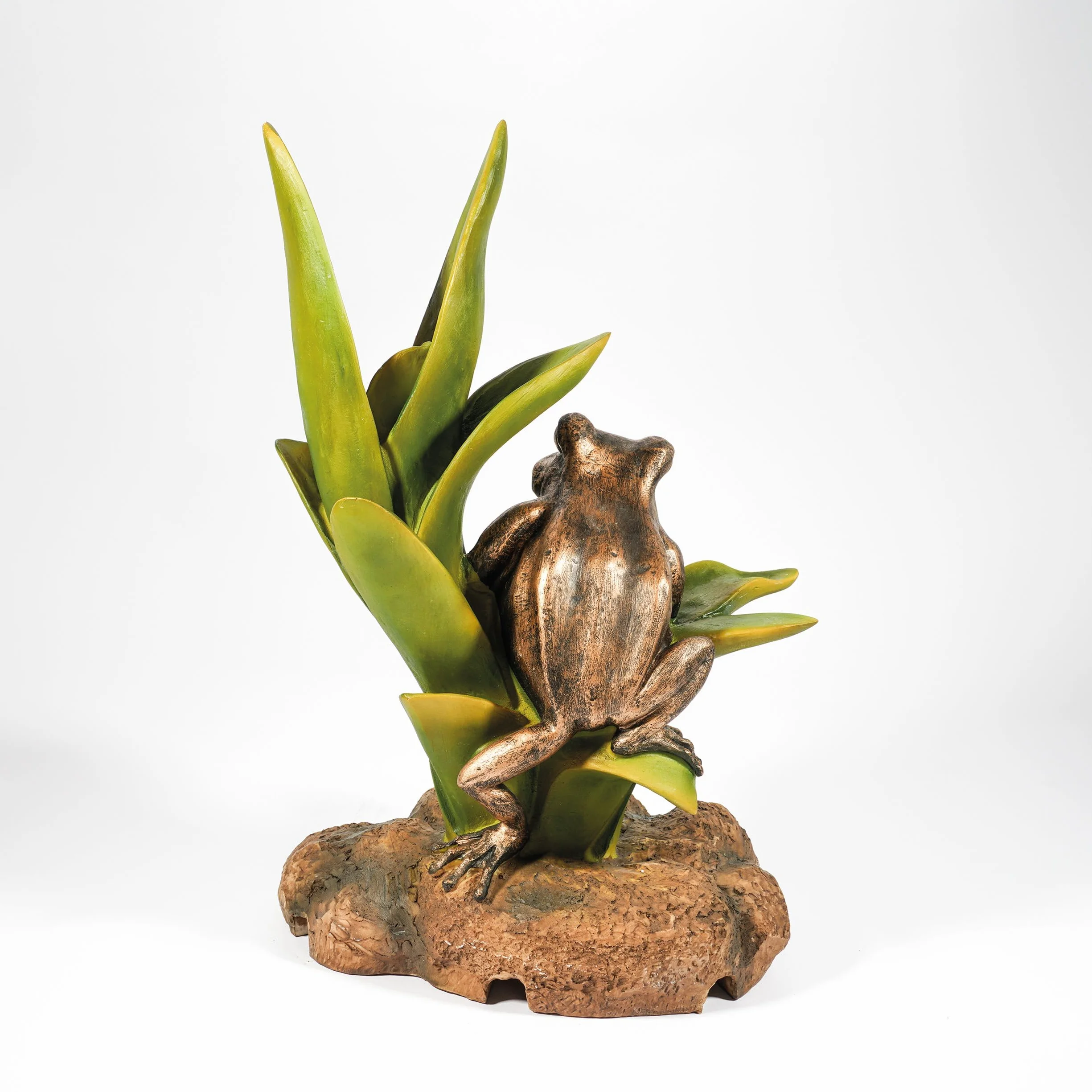 Esotec fontaine solaire grenouille assise statue jardin pompe submersible 22 cm