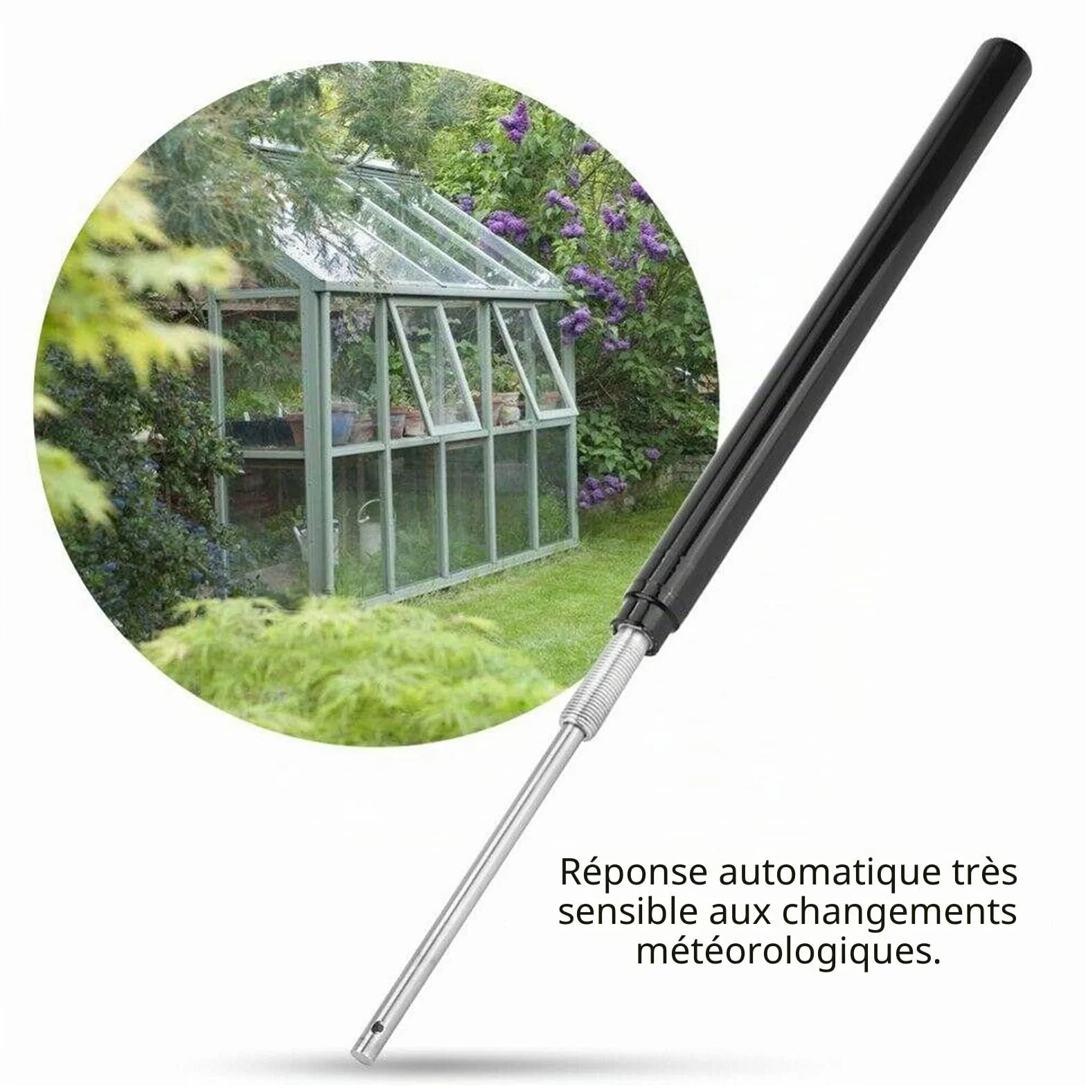 Ouvre-fenêtre Automatique Solaire pour Serre - Force de Levage Max 7kg
