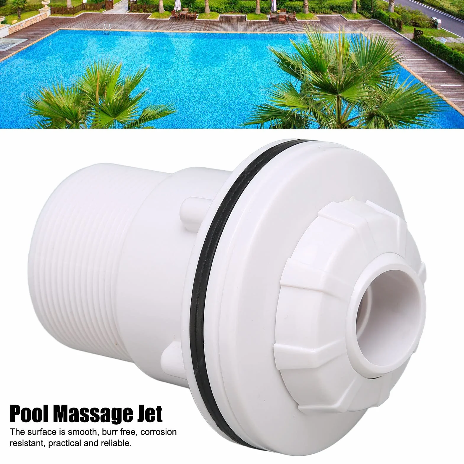 Buse de Piscine Raccord d'Entrée de Débit Filetage G2A Buse de Jet de Massage Accessoires de Piscine