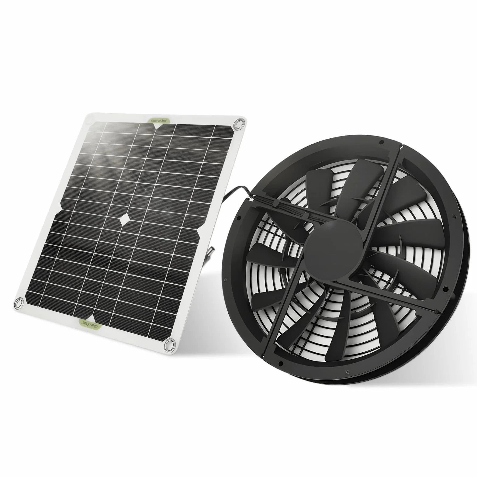 Ejoyous Ventilateur Solaire 100 W, Panneau Solaire étanche pour Serres Maisons