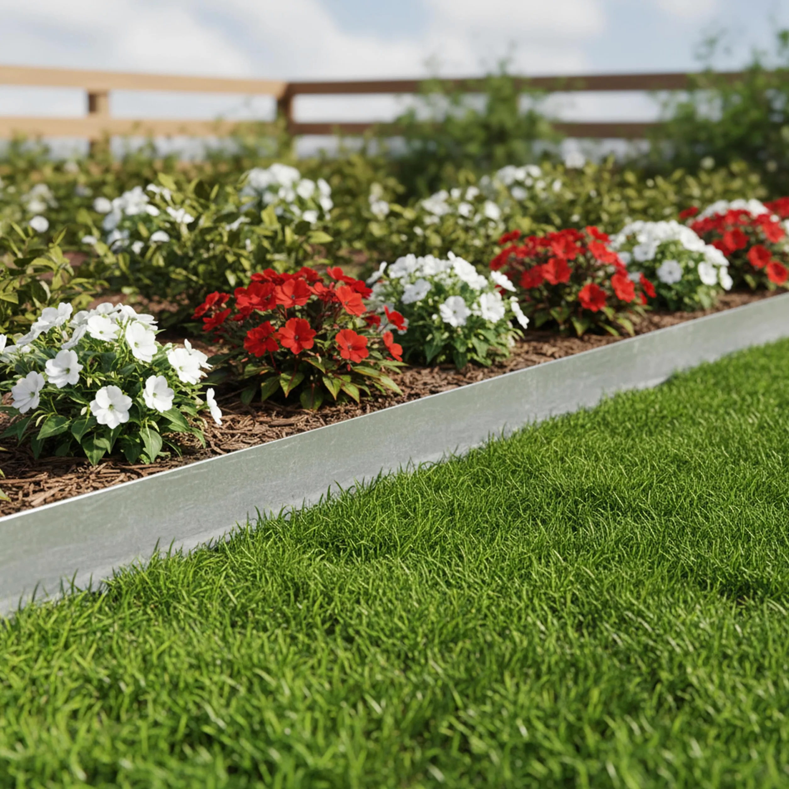 Relaxdays Bordure pelouse, lot 20, HxL: 15x100 cm, Acier galvanisé, Bordure Flexible pour parterres & pelouse, Argent