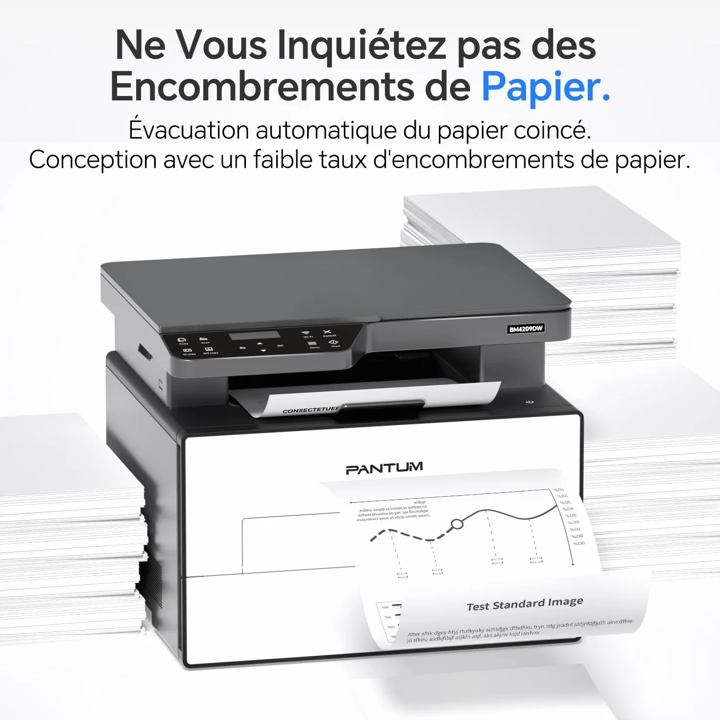 PANTUM BM4209DW Imprimante Laser Multifonction Noir et Blanc Recto-Verso Automatique USB Wi-Fi Airprint Mopria