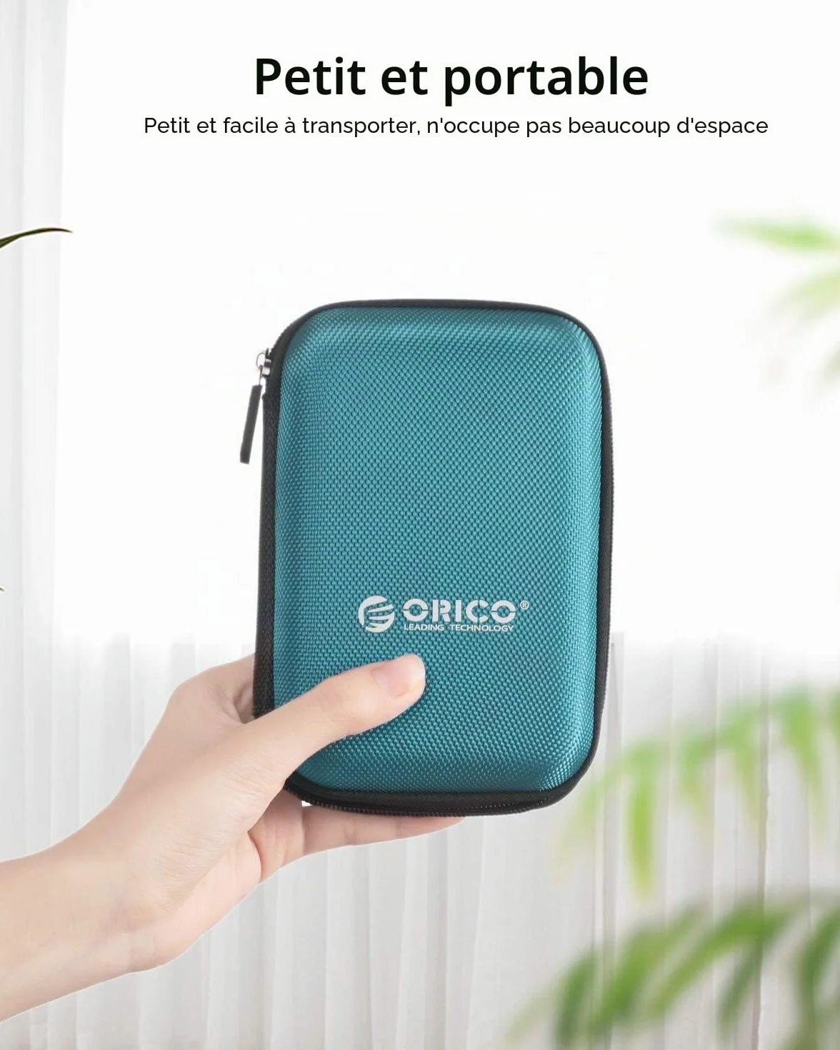 ORICO Étui de Protection Disque Dur Externe Étanche 2.5'' pour HDD SSD Bleu (PHD-25)