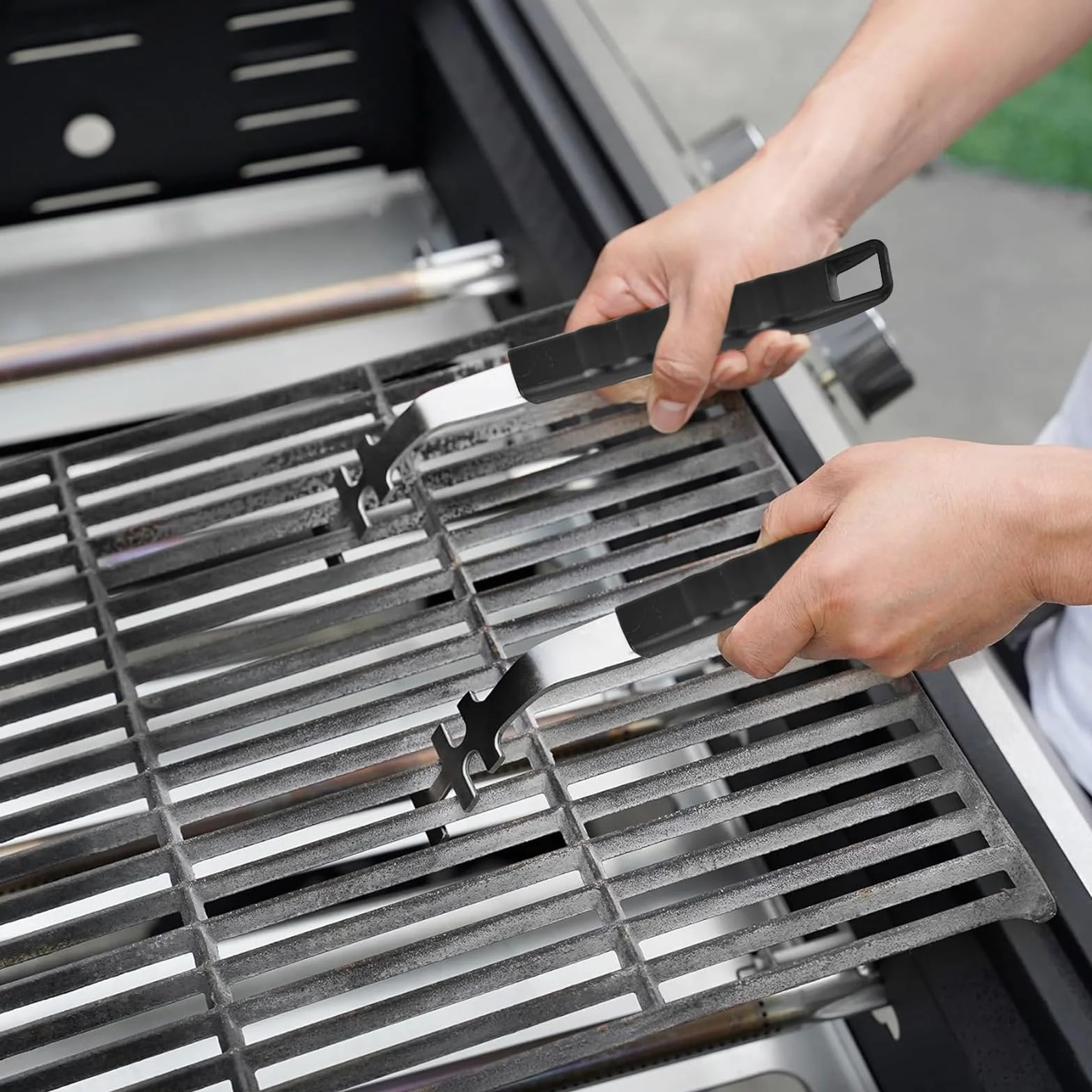 Accessoires Barbecue Acier Inoxydable Multifonctionnel Résistant Chaleur Antidérapant Poignée Protection Universel