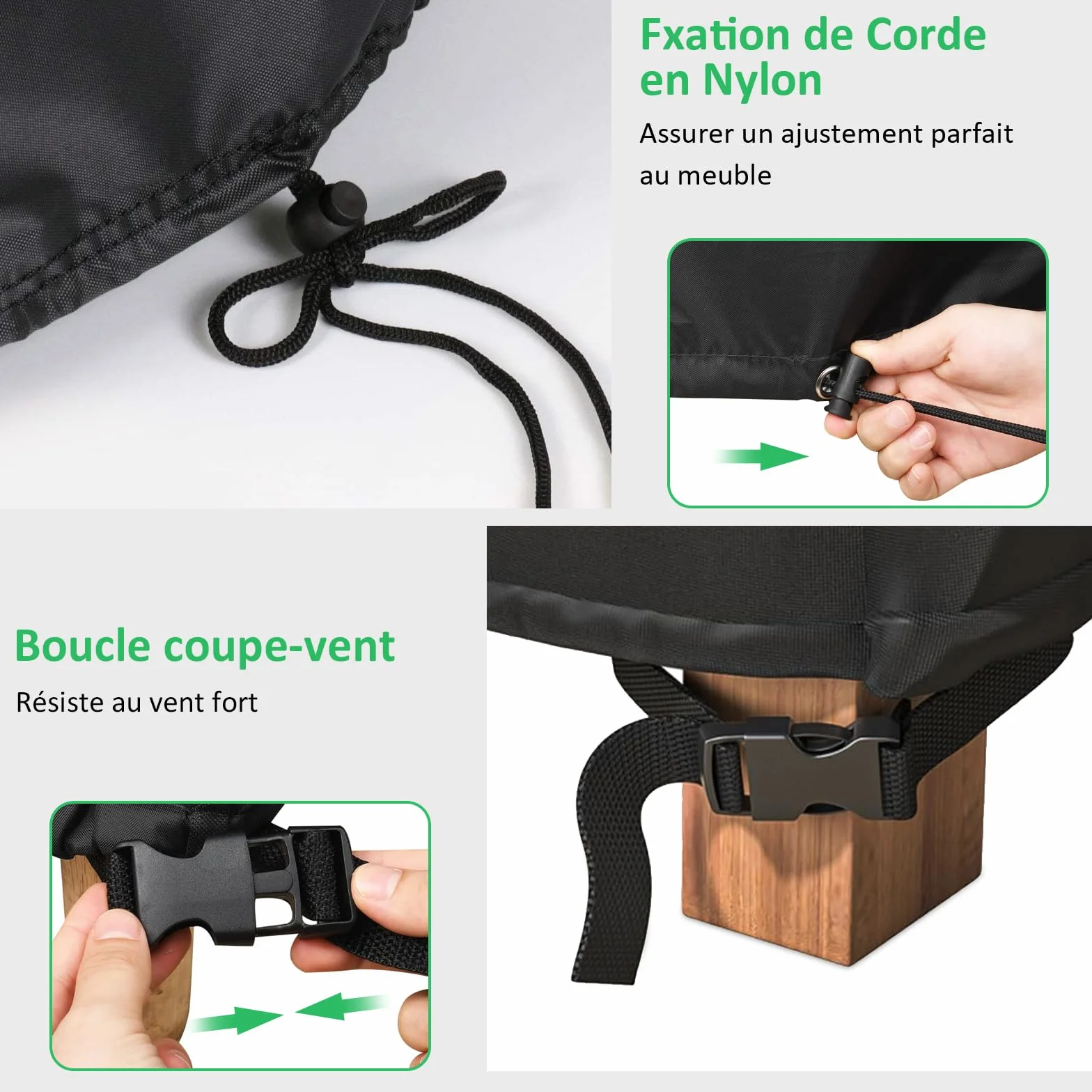 Housses de Canapés de Jardin 600D Oxford Imperméable Anti-UV Protection Banc Extérieur 190x70x65/94cm