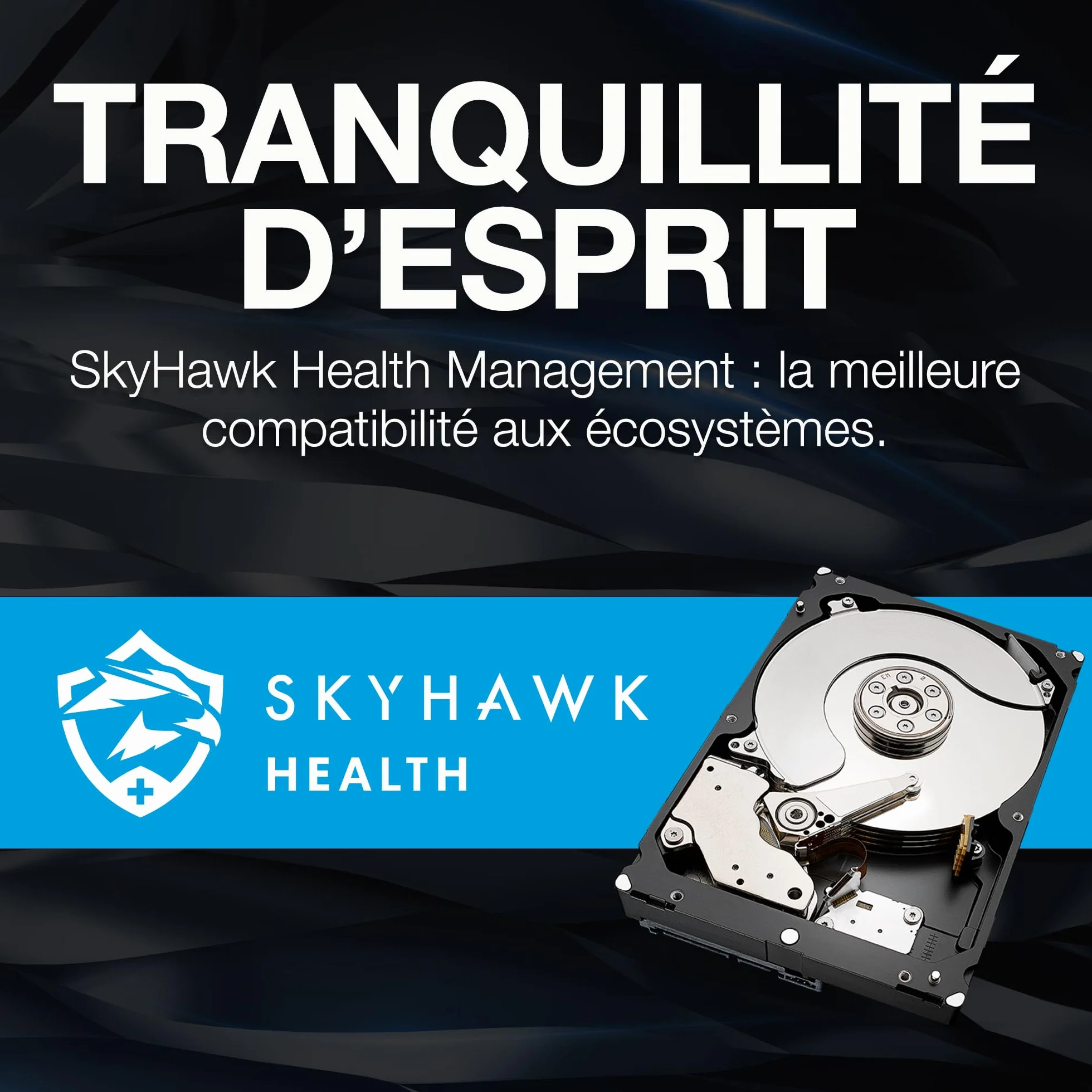 Seagate SkyHawk 4To Disque Dur Interne Vidéosurveillance 3.5 Pouces SATA 6 Go/s 256 Mo Cache