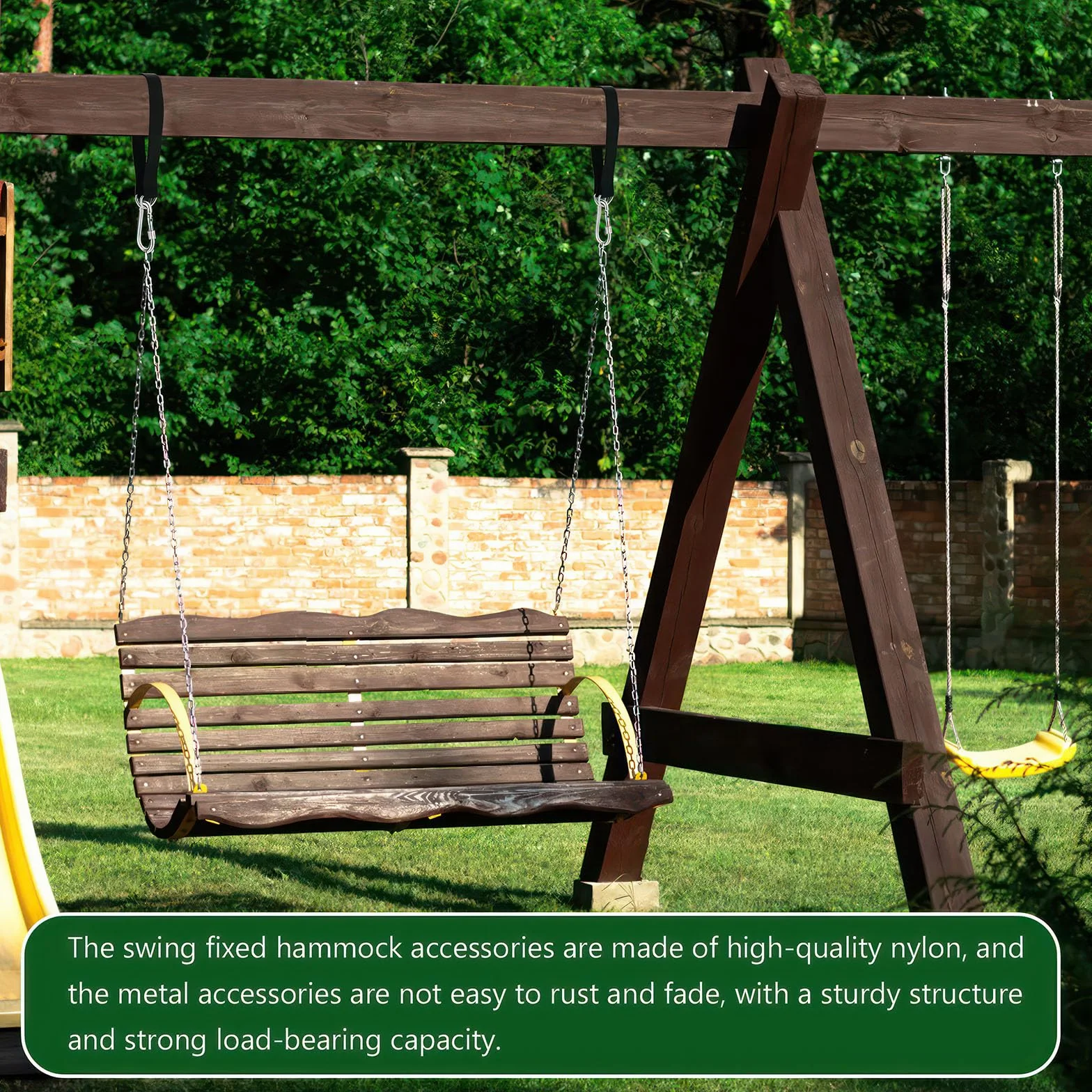 Set di Sangle Hamac 50 cm x 25 mm Sangles de Suspension pour Balançoire Arbre avec Mousquetons et Anneaux en D