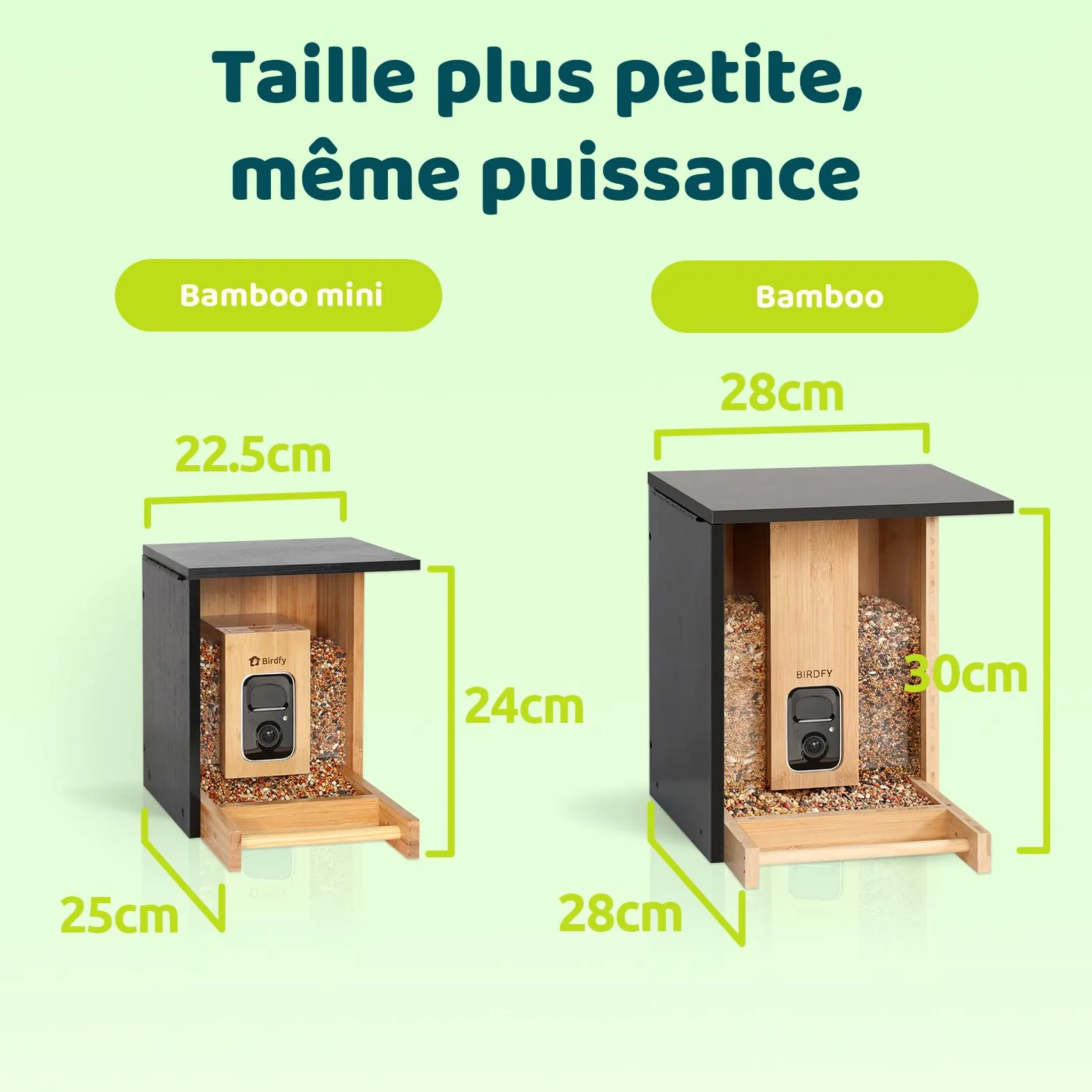 Netvue Birdfy Mangeoire Oiseaux Bambou Caméra Solaire Vision Nocturne Capture Auto Images Vidéos Notification