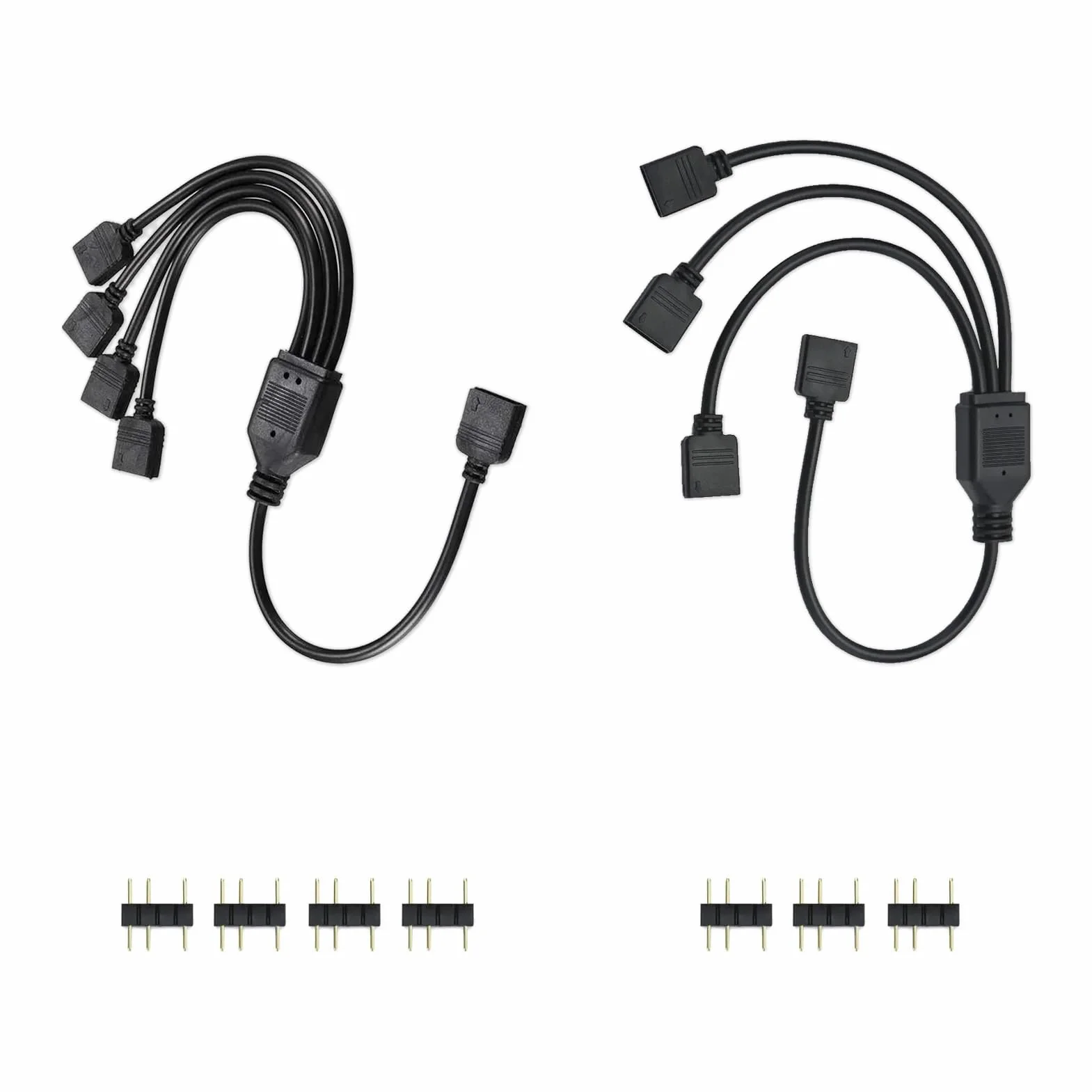 Câble Répartiteur ARGB 5V 3 Broches 1 vers 3 Ports 30 cm pour Ventilateur PC