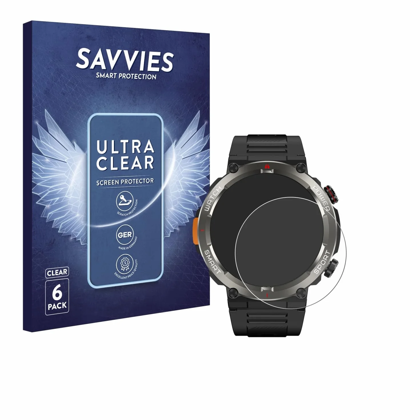 Savvies Protection Ecran pour Blackview W50 Pro 1.45" 6 Pièces - Film Protection Ultra Clair