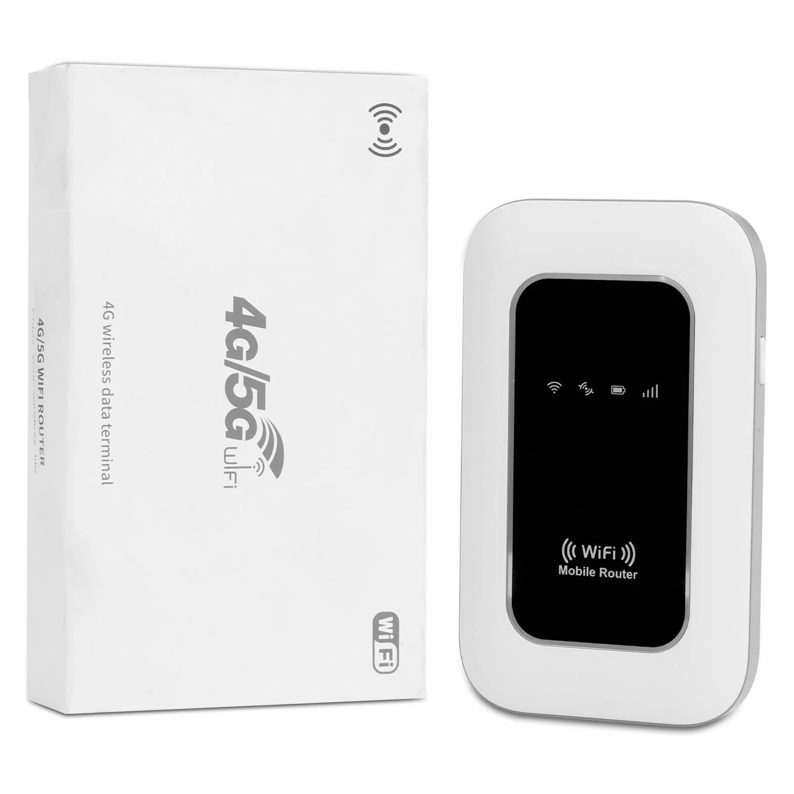 Routeur 5G Portable WiFi 6 avec Slot SIM Déverrouillé Modem 5G Carte SIM Internet Mobile Haut Débit 5G/4G+ Jusqu'à 22 Appareils