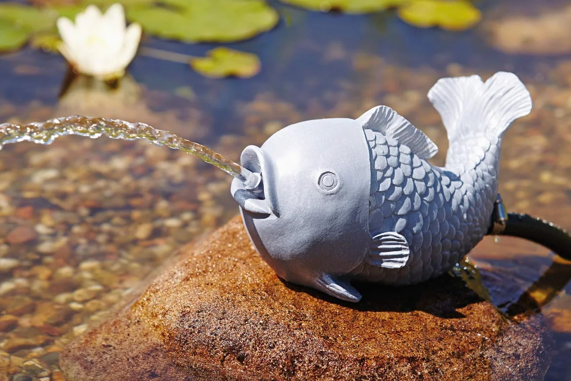 Oase Fisch Gargouille Gris
