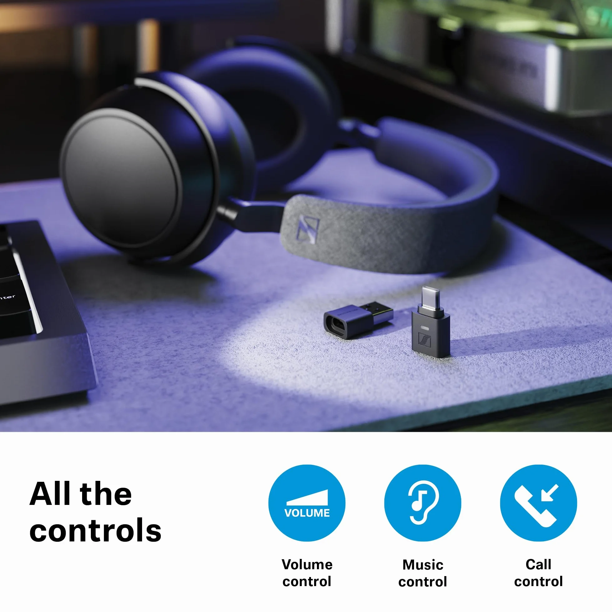 Sennheiser BTD 700 Port aptX Lossless Auracast Émetteur Bluetooth 5.4 USB-C USB-A