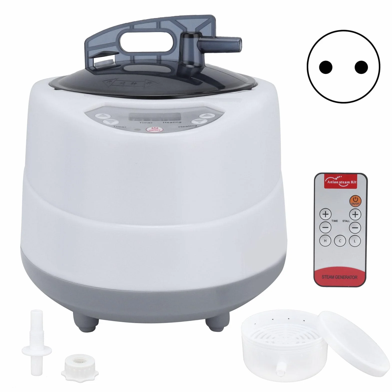 Sauna à Vapeur 1000 W Générateur de Vapeur Portable 2,0 L avec Télécommande