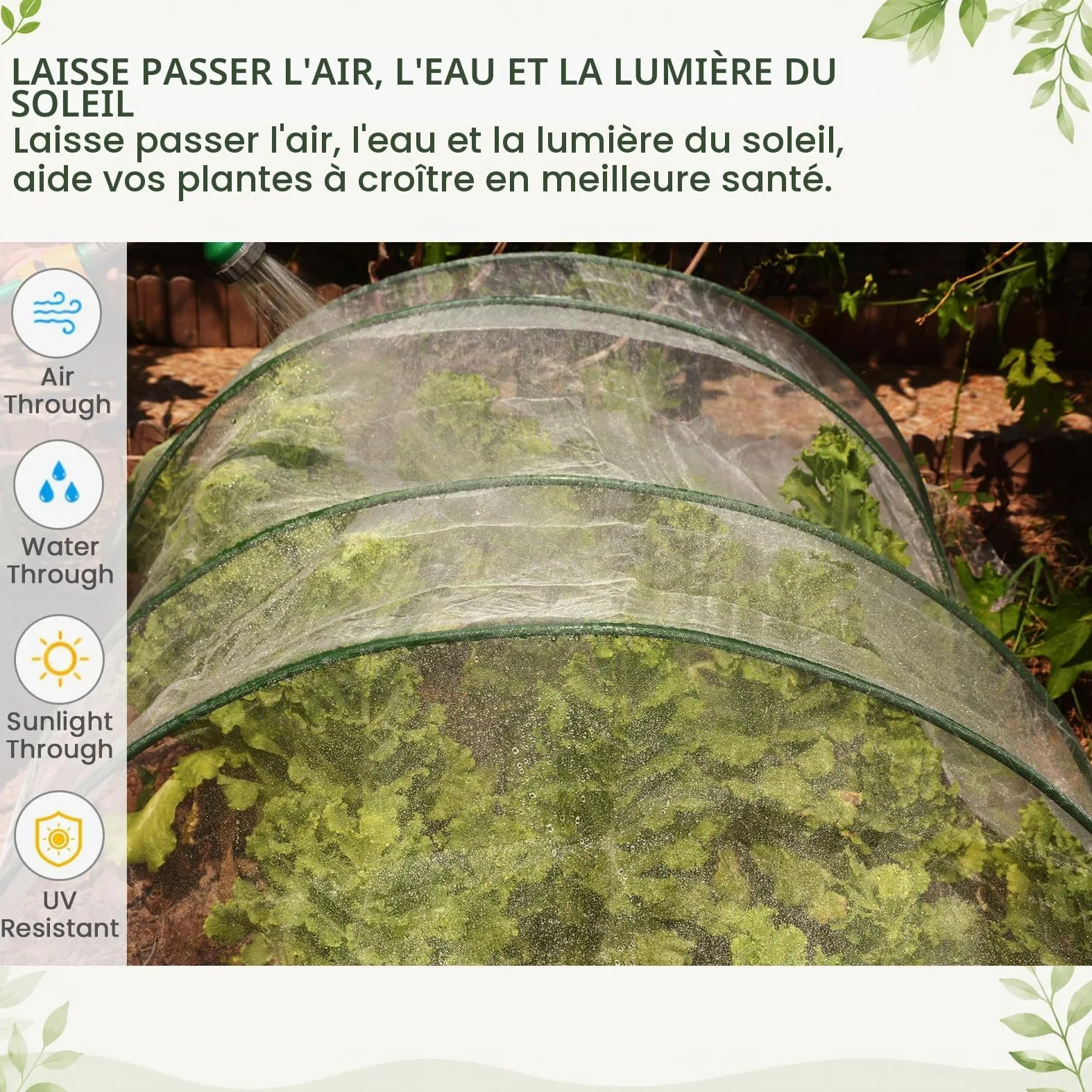 Gardeningwill 6 x 7,6 m Mosquito Bug Insect Filet Anti-Oiseaux Barrière de Chasse Store Filet de Jardin pour protéger Vos Plantes Fruits Fleur