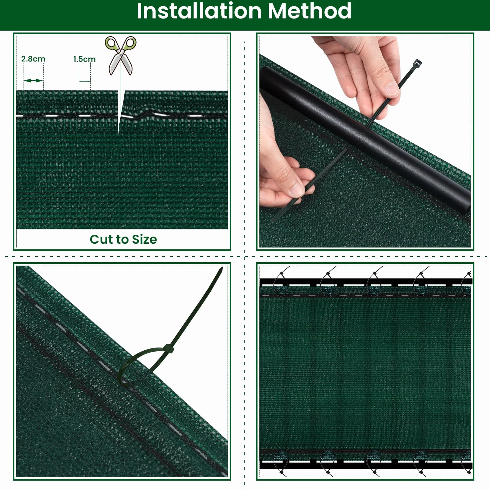 WOLTU Brise Vue Balcon 1.2x10m 180g/m² HDPE Imperméable Protection Vie Privée Jardin Terrasse