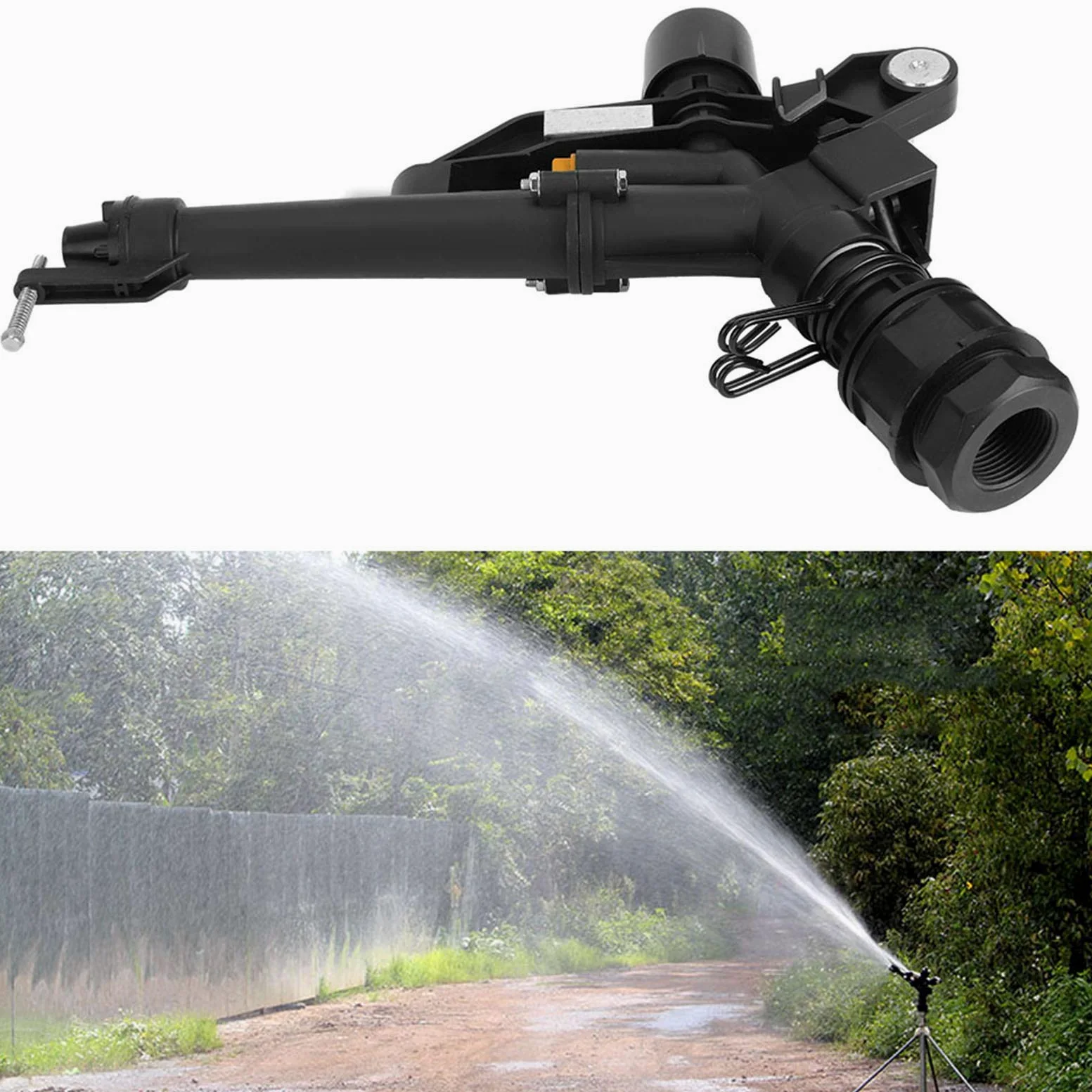 OUKENS Arroseur D'irrigation, Filetage Femelle DN25 De 1,5 Po à 1 Po Réglable à Bras Oscillant Rotatif à 360 Degrés, Arroseur D'irrigation Agricole