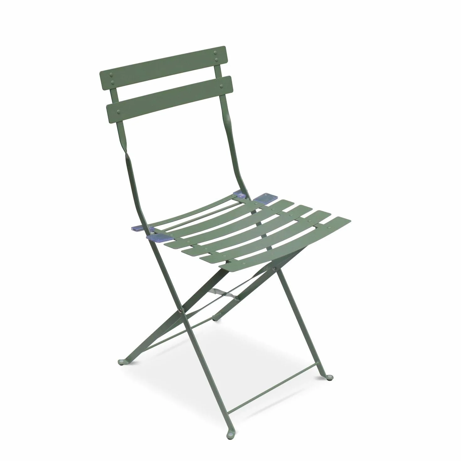 Sweeek Table de Jardin Bistrot Pliante Métal Acier Vert de Gris 70 x 70cm