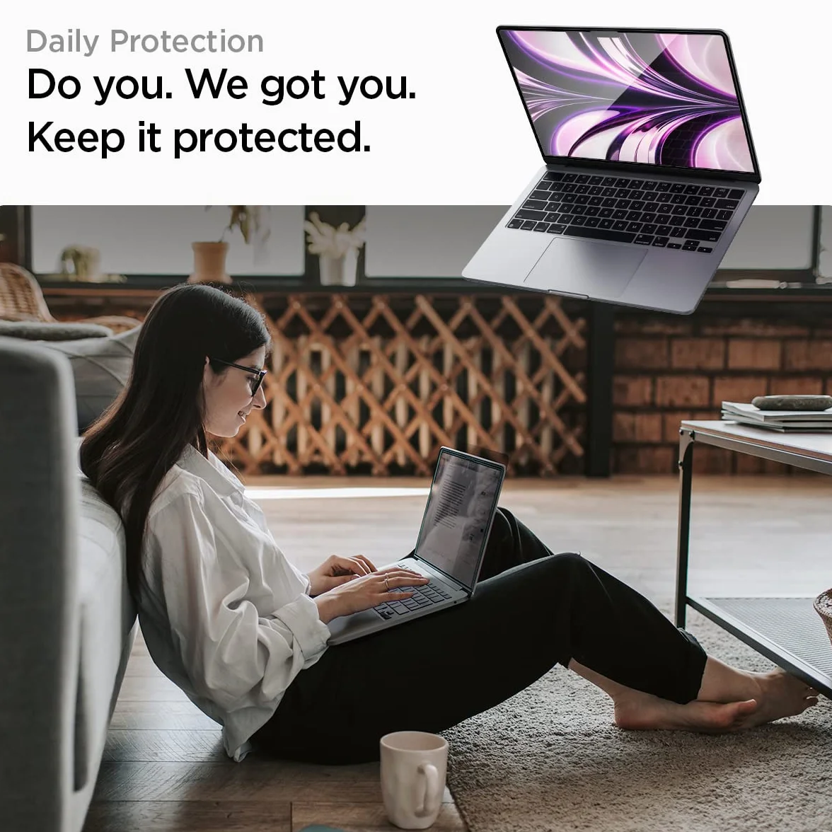 Spigen Glas.tR Slim Verre trempé MacBook Air 13 Pouces M5 (2026) M4 (2025) M3 (2024) M2 (2022) Protection écran