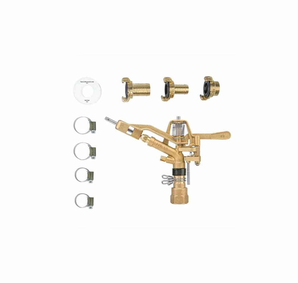 Preis-Zone Bradas 0147 Arroseur de pelouse en Laiton avec trépied AG 1" 50 m, Gris