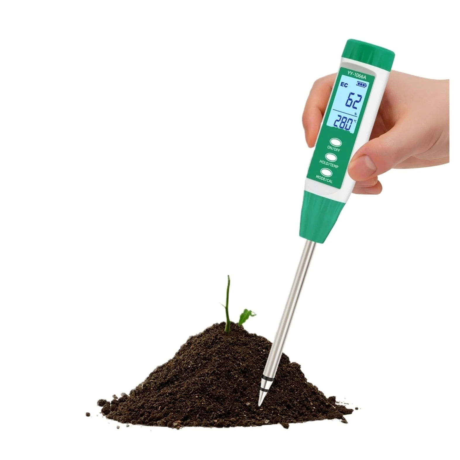 YY-1066A Testeur de conductivité et teneur en Eau du Sol Haute précision for Les Tests Plantes, Le jardina, l'agriculture, pH l'humidité Jardinage, Agriculture
