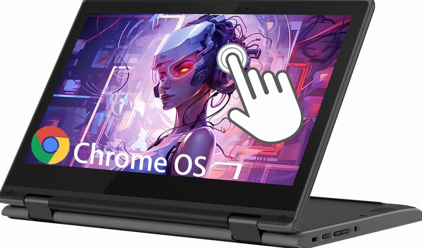 Lenovo Chromebook 300e 11,6 pouces Écran tactile 2 en 1 Intel Celeron N4020 1,1 GHz RAM 4 Go SSD 32 Go Chrome OS Reconditionné