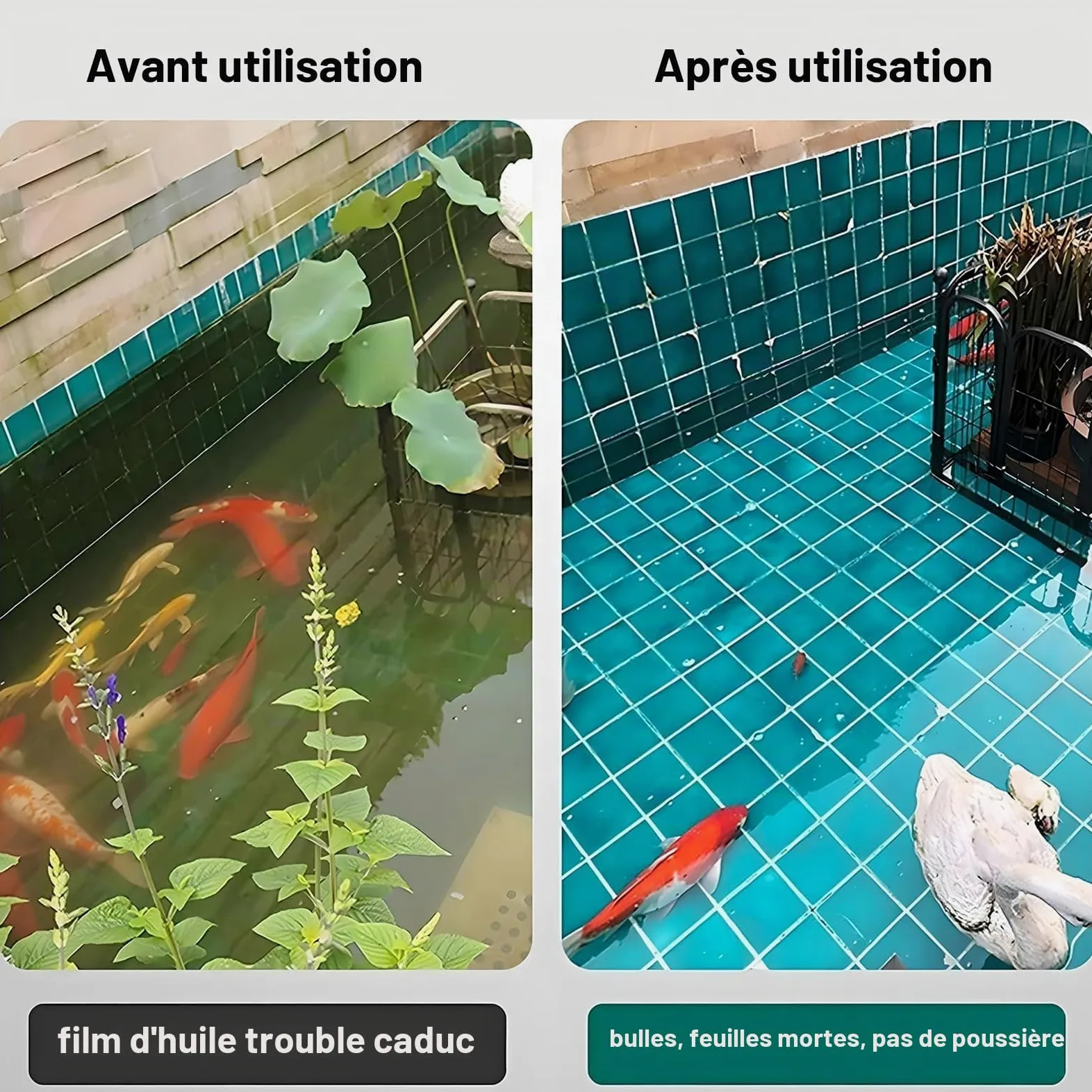 Écumeur Flottant pour Bassin, Nettoyeur De Surface Automatique avec Panier À Feuilles Et Aérateur, Écumeur À Aspiration D’Eau pour Bassins À Poissons De Jardin Piscines Et Fontaines Jusqu’à 10–15 43W