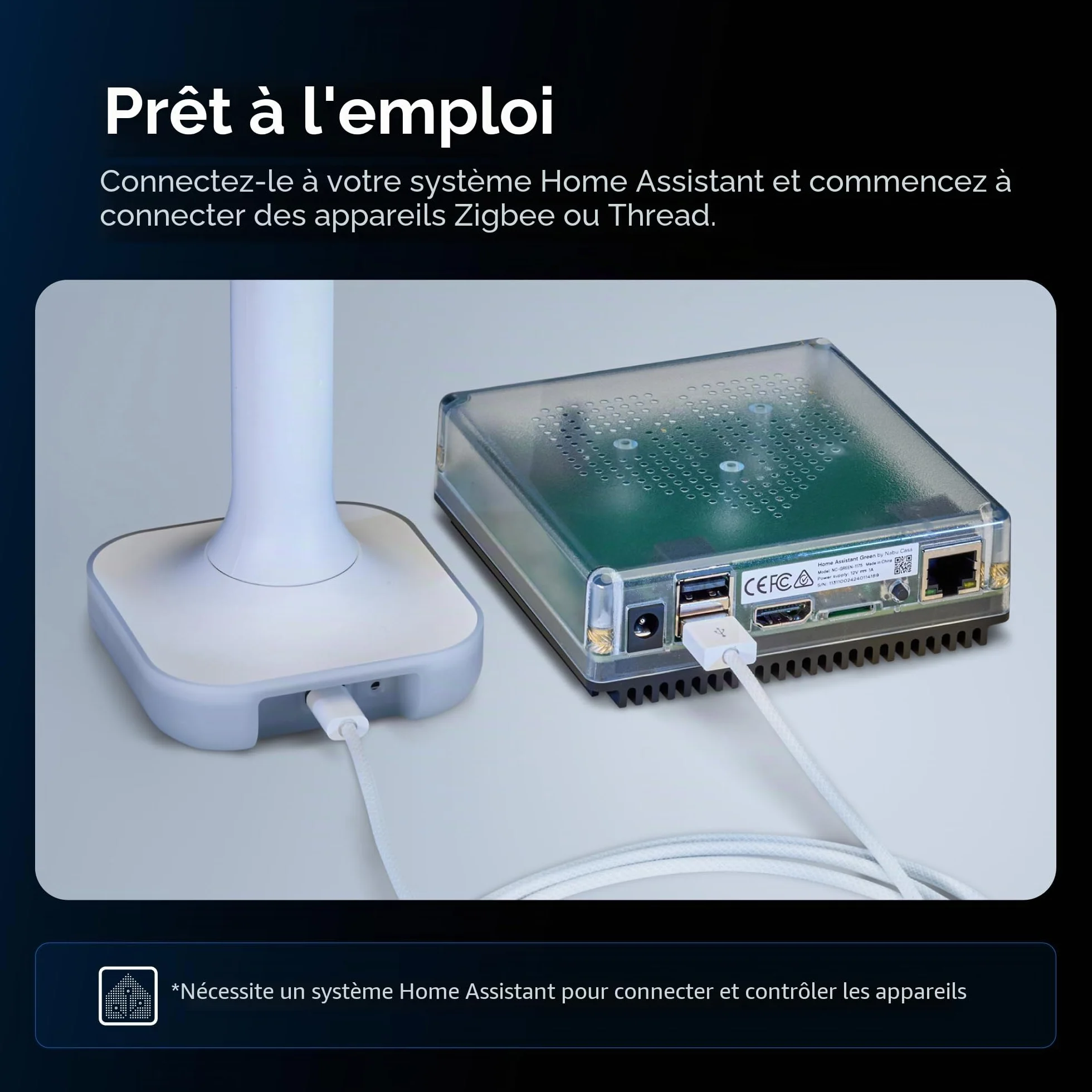 Home Assistant Connect ZBT-2 Zigbee Thread Matter Matériel officiel