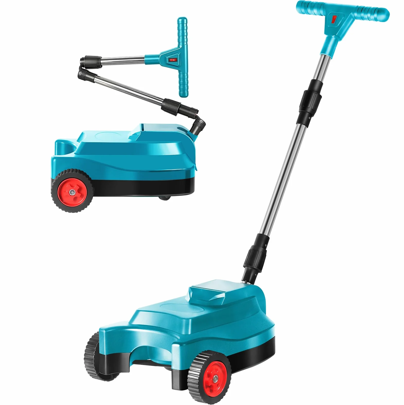 Tondeuse à Gazon sans Fil, Tondeuse à Gazon sans Fil, Largeur de Coupe 23cm | Réglage de la hauteur de coupe sur 3 niveaux de 20 à 50 mm, tondeuse à gazon sans fil avec poignée pliable