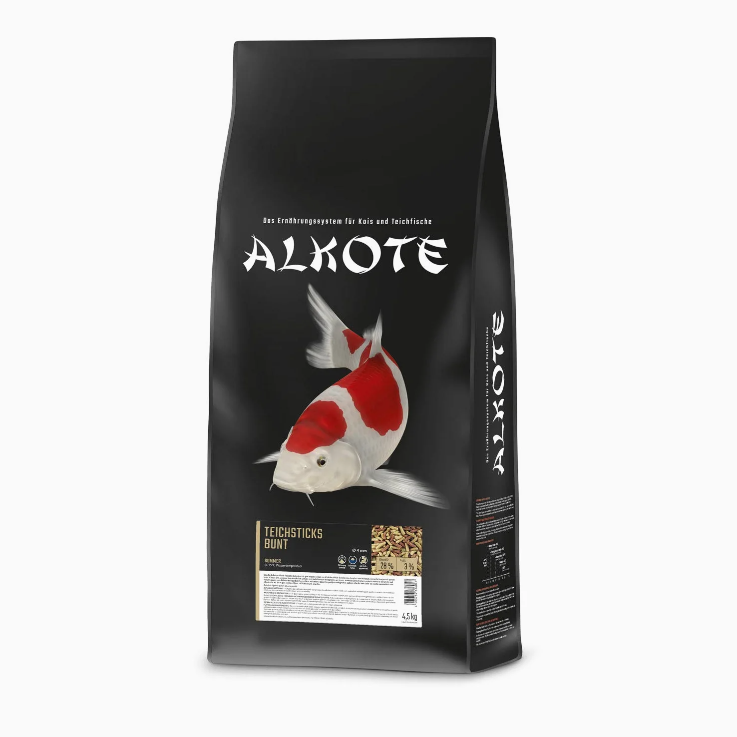AL-KO-TE, Nourriture 1 Saison pour carpes koï - Bâtonnets flottants - 4 mm - Multicolore - 4,5 kg