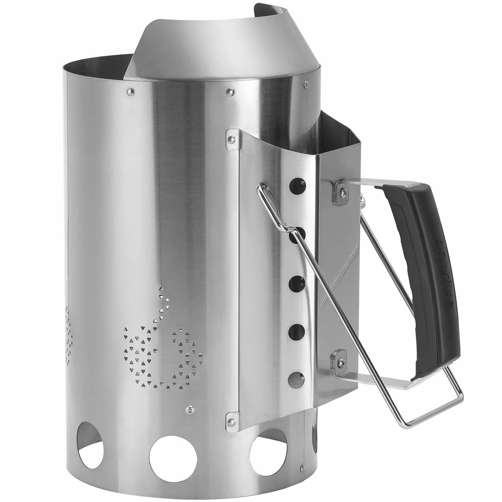 Onlyfire Cheminée d'allumage en Acier Inoxydable Rapidfire Starter BBQ Accessoire pour Barbecues à Charbon Ø 47 cm 32cm Hauteur Remplacement Weber 7416
