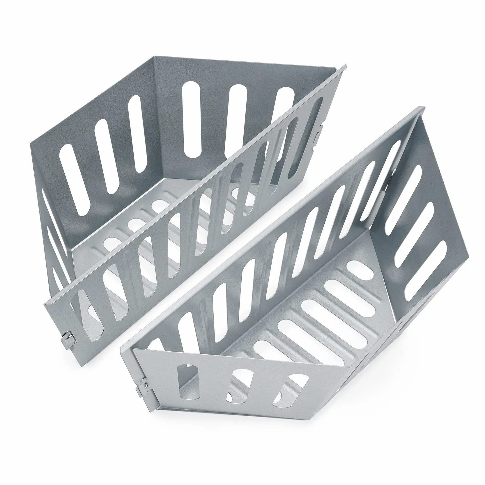 Onlyfire Grand Paniers à Charbon pour Kettle 57-67 cm, Char-Basket Acier Galvanisé pour Barbecue Weber Napoleon 22-26 pouces, 2 pièces