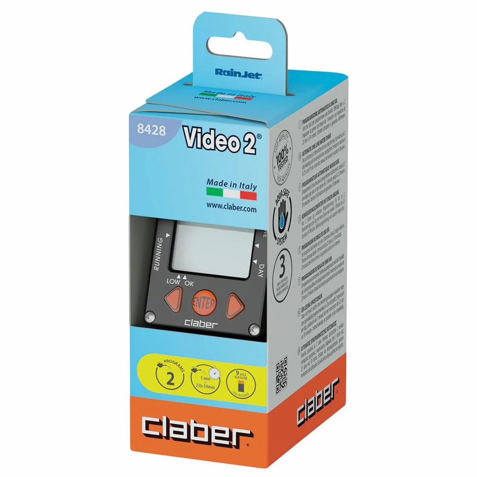 Claber Aquauno Video-2 programmateur arrosage automatique une voie