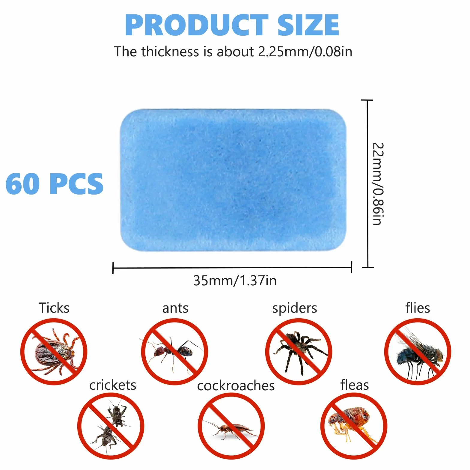Plaquettes Anti-moustiques Recharge 60 Pièces pour Diffuseur Électrique