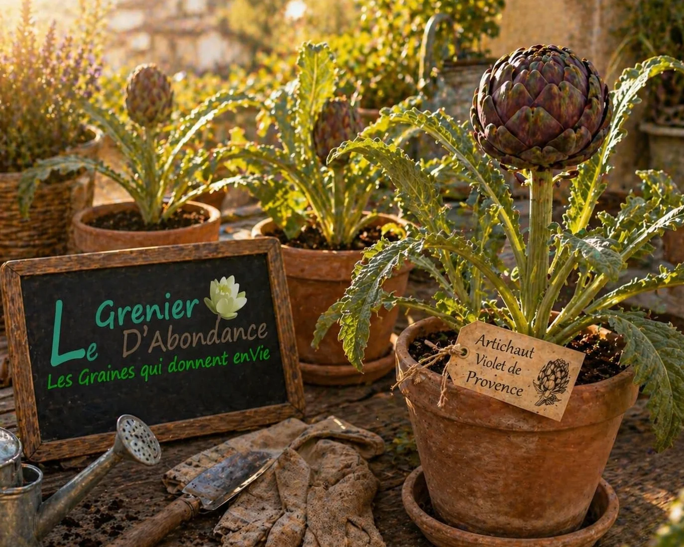 Le Grenier d'Abondance ARTICHAUT Violet de Provence Cynara scolymus 10 graines