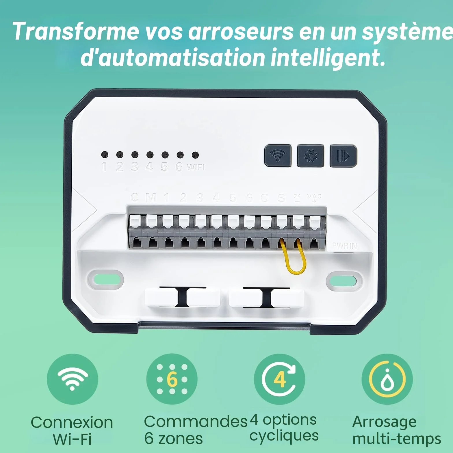 Inkbird Programmateur Arrosage WiFi 6 Voies, Minuterie Irrigation Intelligent Contrôleur Automatique Jardin APP