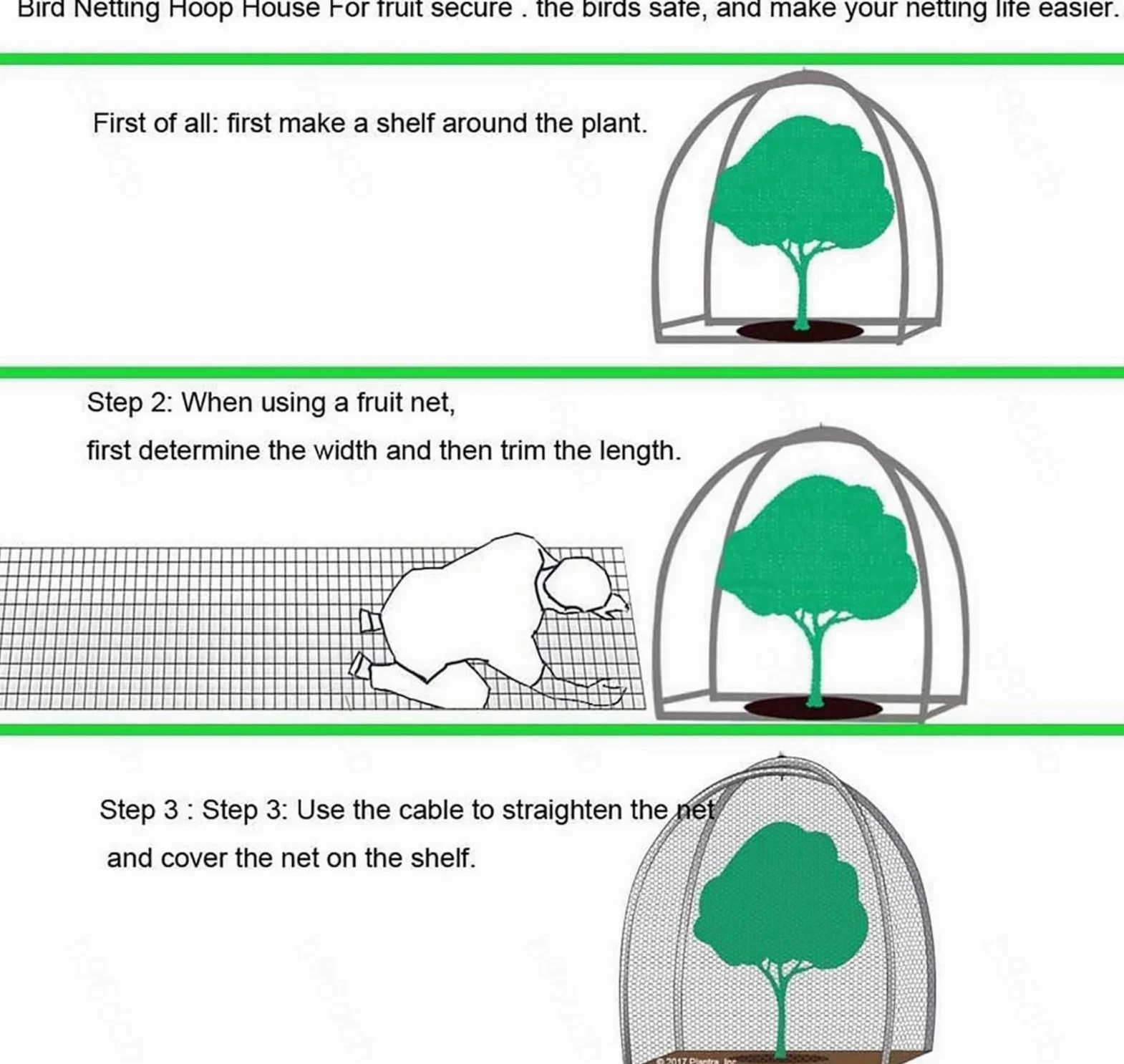 Filet Protection Oiseaux Potager Filets pour Jardin Potager Idéal pour Prévenir Les Oiseaux et Les Gros Insectes,3x10m
