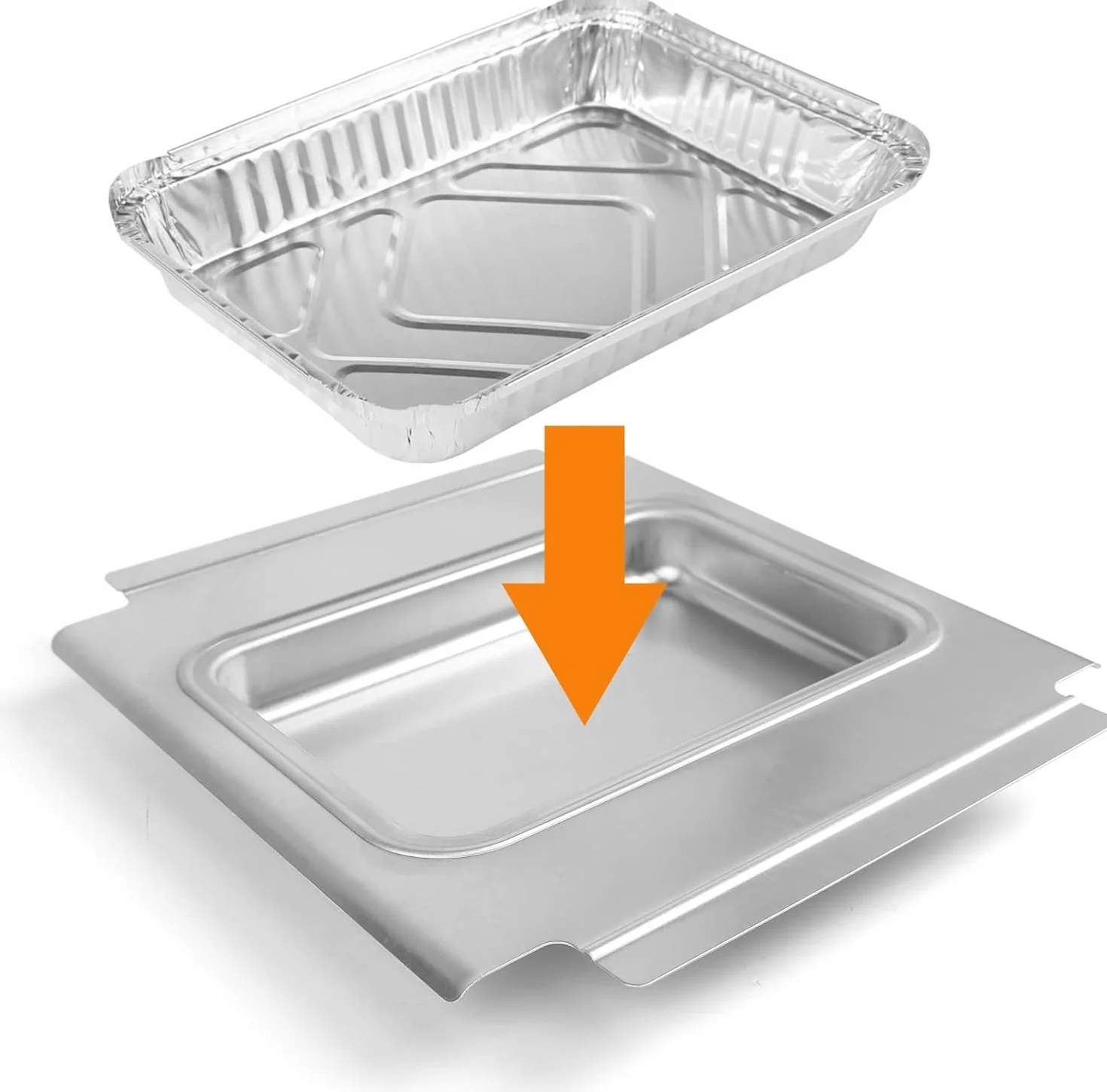 GFTIME Bac d'égouttement pour barbecue Weber Q200 Q300 Serie avec 15 inserts aluminium