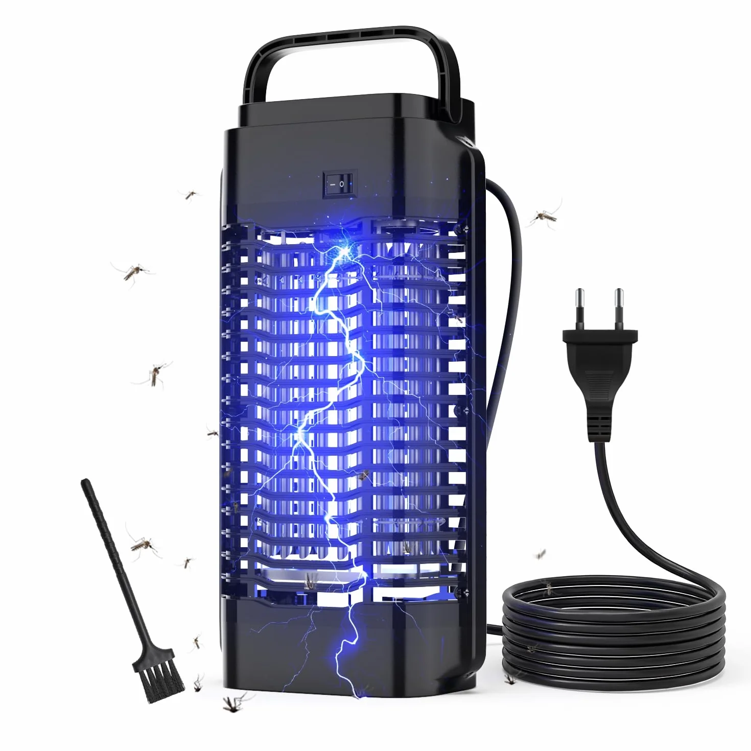 Lampe Anti Moustique Tueur d'Insectes Électrique 4200V Haute Puissance Résistant à l'Eau Intérieur Extérieur