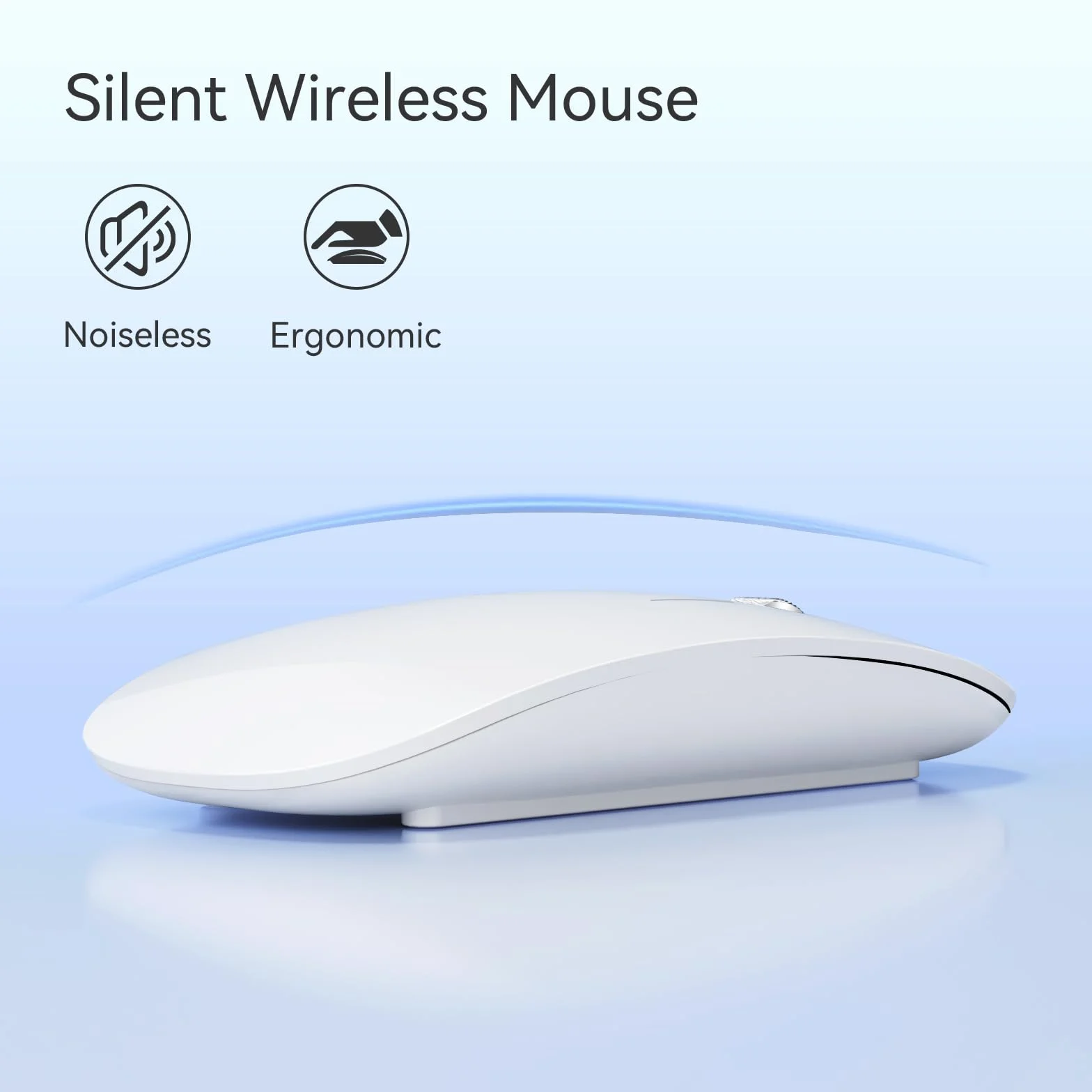 Uiosmuph U30 Souris Bluetooth sans Fil Trois Modes Rechargeable Silencieuse Portable Blanc