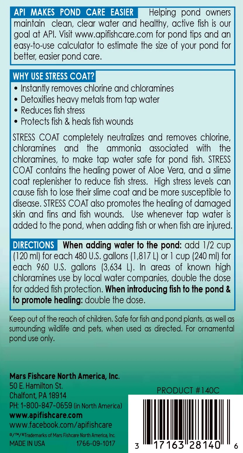 PondCare API Bassin Stress Coat Bassin Conditionneur d'eau