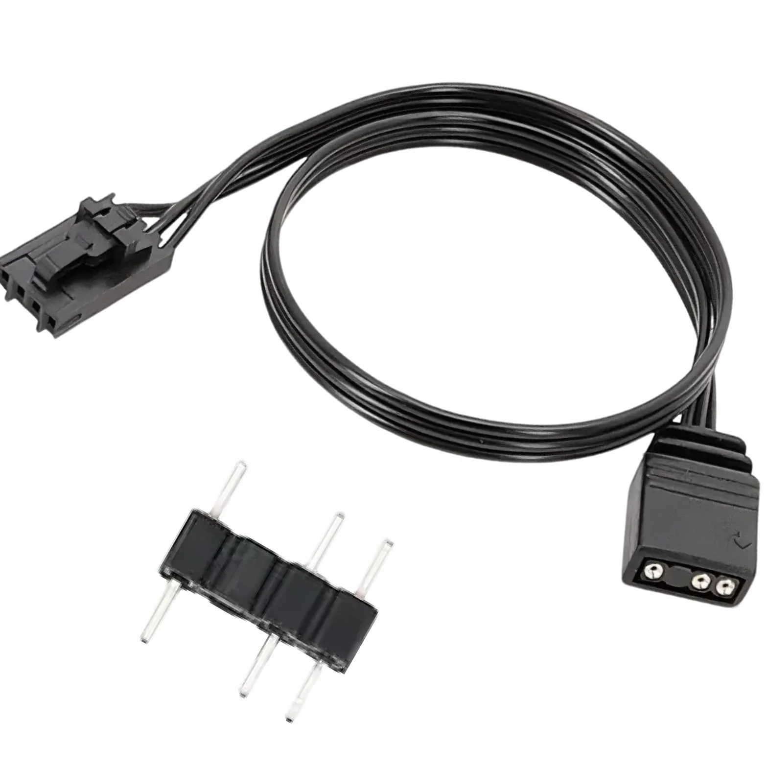 Câble Adaptateur RGB 4 Broches vers 5V pour Corsair Commander Core iCUE, Connecteur ARGB 3 Broches