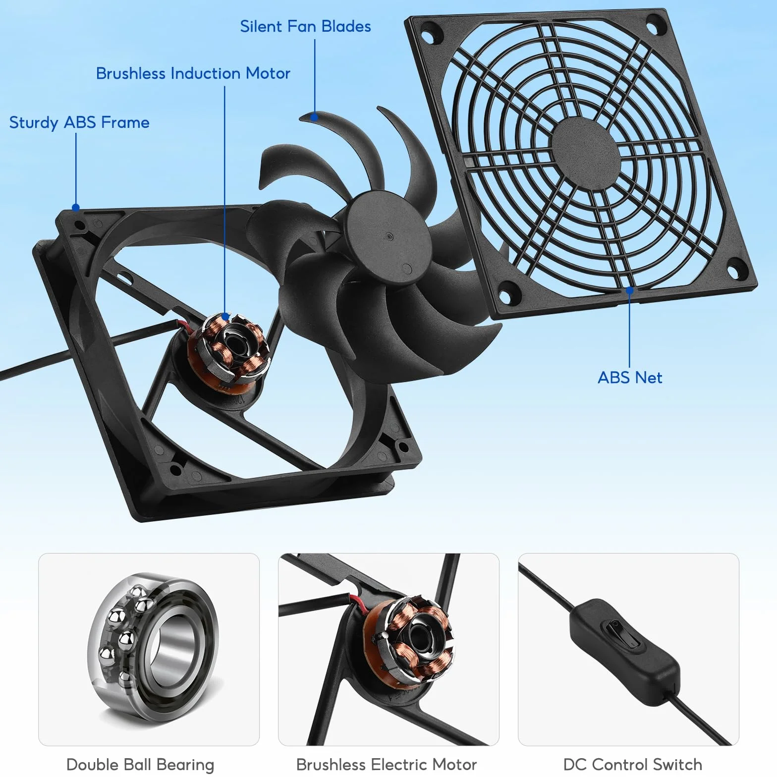 Ventilateur solaire étanche 15 W double ventilateur CC poulaillers serres hangars niches animaux